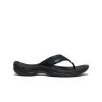 Men's Kona Leather Flip-Flop  |  Black/Steel Grey