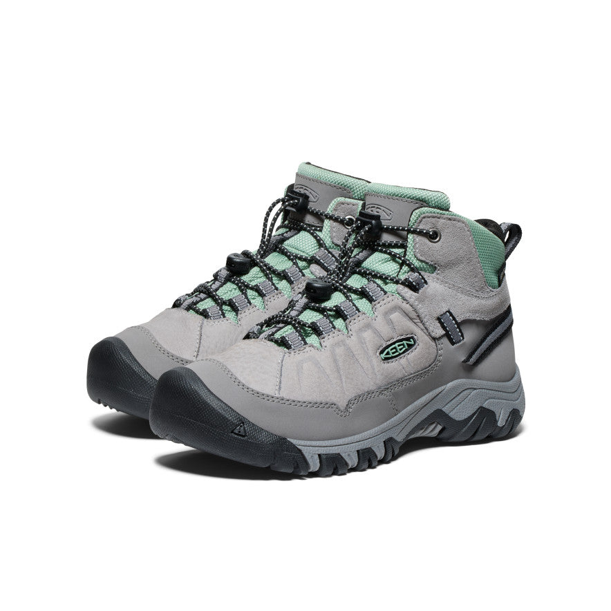 Big Kids' Targhee IV Waterproof Hiking Boot | Alloy/Granite Green - Image 2